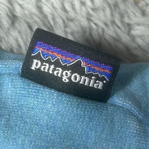 Patagonia‎ Uprisal Fitz Roy Bear Hoodie Sweatshirt Mens M Blue Outdoor Hiking - Picture 8 of 13